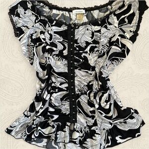 Feminine corset style top Y2K style vintage made in USA paper tag